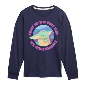 Boys' - The Mandalorian - Come To The Cute Side Long Sleeve Graphic T-Shirt - 1 of 3