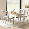 Tangkula Solid Wood Dining Chair Set of 4 Armless Kitchen Chairs w/ Rubber Wood Frame Cross Back - 3 of 4