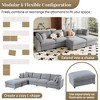 TIRAMISUBEST 6-Piece Large U-Shaped Sectional Sofa Set with 2 Movable Ottomans, Chenille Fabric Modular Couch - 4 of 4