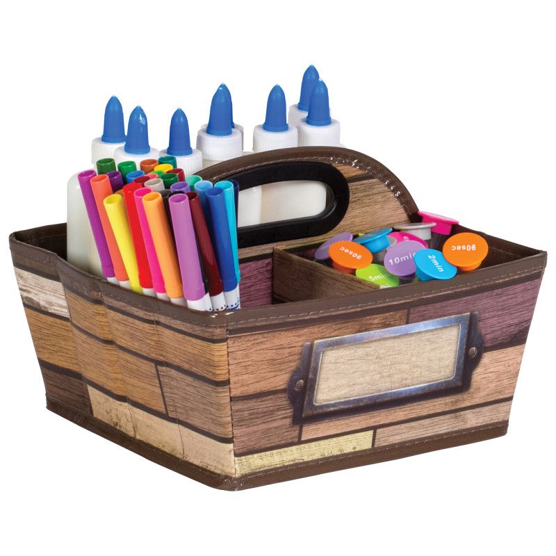 Teacher Created Resources Reclaimed Wood Design Storage Caddy, 1 of 2