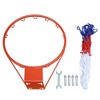 BestParts 18" Steel Basketball Rim Replacement with Net - Red & Iron - 2 of 4