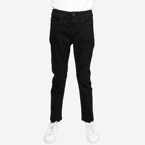 Cultura Boy's Saddle Stitch Stretch Jeans In Jet Black Size 10 : Target