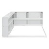 PAGED Full Size Bed Modern Pine Bed Frame with Trundle and Storage Headboard for Bedroom - 3 of 4
