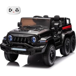 24V Kids’ Ride-On Truck Car with Parental Remote Control, Twin 35W Motors, Max Speed 3.5MPH, USB Music Player, 6-Wheel Suspension, LED Lights - 1 of 4