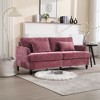Okak Modern Chenille 2-Seater Loveseat Sofa with 2 Pillows & Sturdy Soild Wood Feets,Upholstered Armchair Sofa Couch for Living Room - 2 of 4