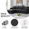 Whisen Modern L-shaped Sectional Sofa Set with Convertible Ottoman and 2 pillows, Minimalist Style Couch Set - 4 of 4