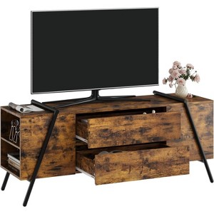 TV Stand up to 65 Inch TV, Modern Entertainment Center with 2 Storage Drawers & Side Open Shelves, TV Console Table, for Living Room, Bedroom - 1 of 4