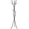 Okak Modern Freestanding Coat Rack with 11 Hooks, Hammered Metal Hall Tree with Unique Design, Coat Tree for Living Room, Bedroom, Black - 3 of 4