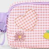Girls' Gingham with Fruit Patches Fanny Crossbody Bag - Cat & Jack™️ Purple - 4 of 4