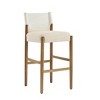 Homy Casa Set of 2 Modern 28.5" Solid Wood Bar Stools with Upholstered Seats, White - 4 of 4