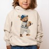 The Juniper Shop Watercolor Baseball Bear Toddler Hoodie - 3 of 4