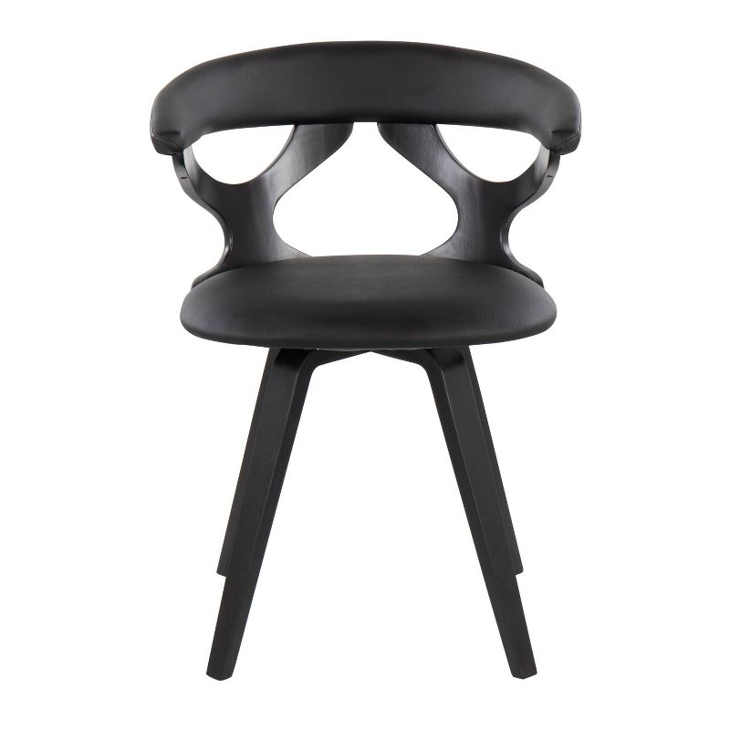Gardenia PU Leather/Wood Dining Chair Black - LumiSource, 6 of 10