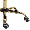 GlasFlength Task and Office Chairs Modern Velvet Swivel Chair with Gold Base and Adjustable Height for Home Office, Black , 23"*21.25"*30.71" - 4 of 4