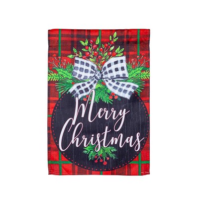 Evergreen Garden Flag Farmhouse Ornament Suede Double Sided Indoor Outdoor Decor 18" x 12.5"