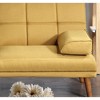 71'' Tufted Adjustable Sofa Bed with Extra Cushion and Sturdy Wood Legs - 4 of 4
