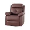 MAYEERTY Brown Small Swivel Rocker Recliner for Women, Space-Saving Design for Bedroom & Living Room - 4 of 4