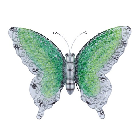 Eclectic Metal Butterfly Wall Decor Green - Olivia & May : Target