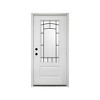 Wooakway 36"W×80"H Exterior Frosted Glass Prehung Front Entry Door Primed Interior Fiberglass Entrance Door - 4 of 4