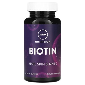 MRM Nutrition Biotin, 60 Vegan Capsules (5,000 mcg per Capsule) - 1 of 3