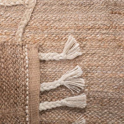 Handwoven Natural Fiber Rectangular Area Rug - 27" x 4"