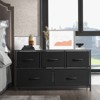 Dresser with 5 Drawers, Dressers for Bedroom, Fabric Storage Tower, Hallway, Entryway, Closets, Sturdy Steel Frame, Wood Top, Easy Pull Handle - 3 of 4