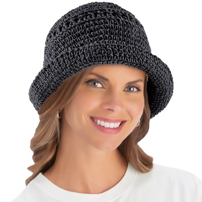 Collections Etc Foldable Straw Hat