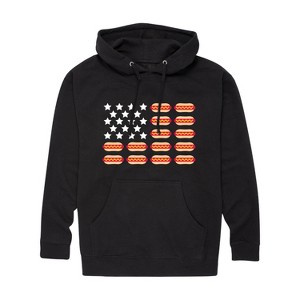 Men's - Instant Message - Hot Dog Flag Graphic Fleece Pullover Hoodie - 1 of 4