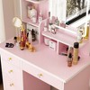 FUFU&GAGA Makeup Vanity Set with Mirror and Stool Drawer and Shelf - 4 of 4