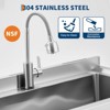 36" Freestanding Stainless Steel Utility Sink, Commercial Prep Sink, Storage Shelf & Adjustable Legs for Kitchen, Laundry Room - 4 of 4