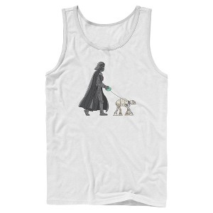 Mens Star Wars Darth Vader AT-AT Walking the Dog Tank Top - 1 of 4