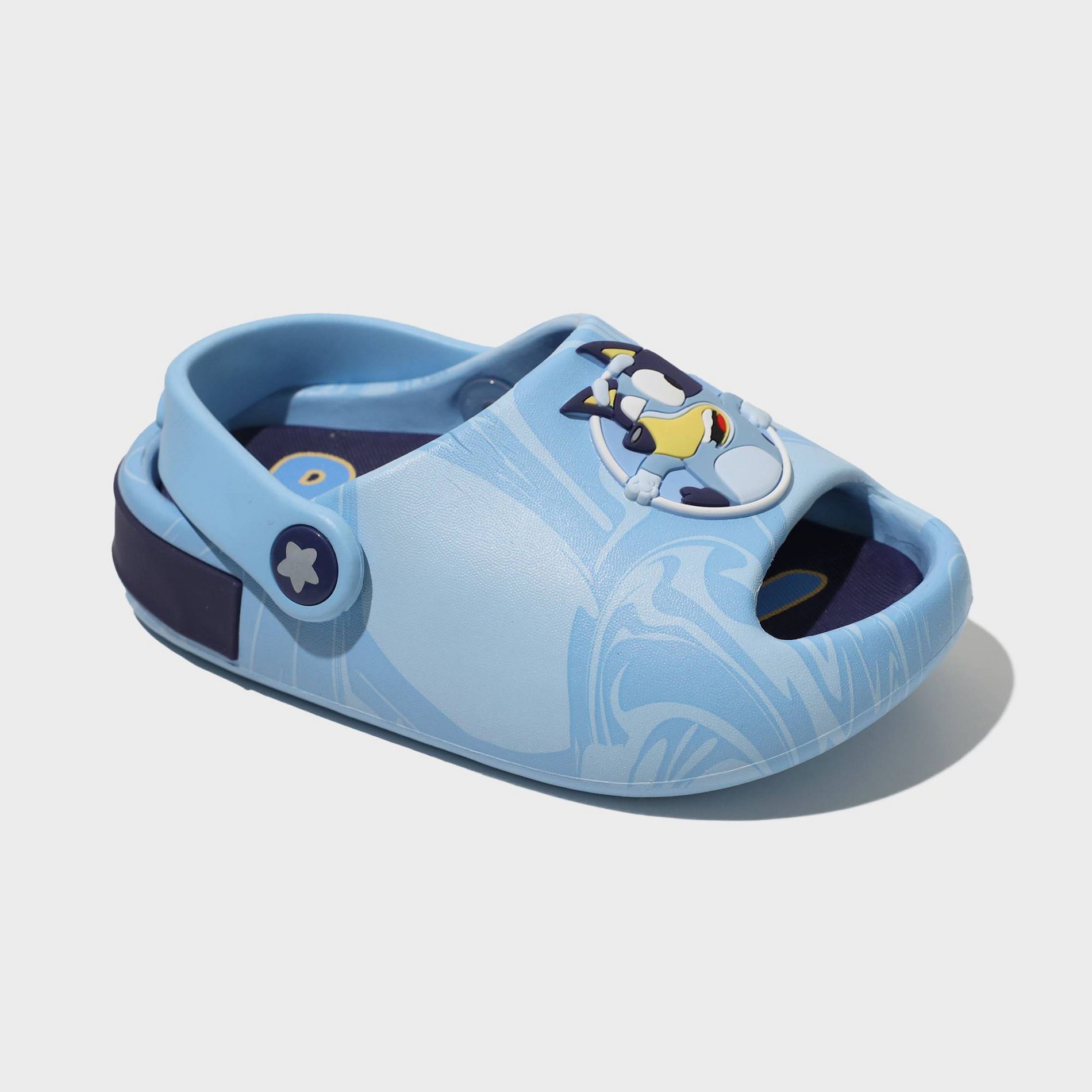 Toddler Bluey EVA Sandals - Blue 10T: Slip On, Cushioned Footbed, Ankle Strap, Open Toe