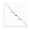 Black Bow Jewelry Rhodium-Plated Sterling Silver Three Sea Stars Anklet, 10-11 Inch - 2 of 4