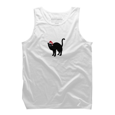 Men's Design By Humans Christmas cat tshirt By bambino Tank Top
