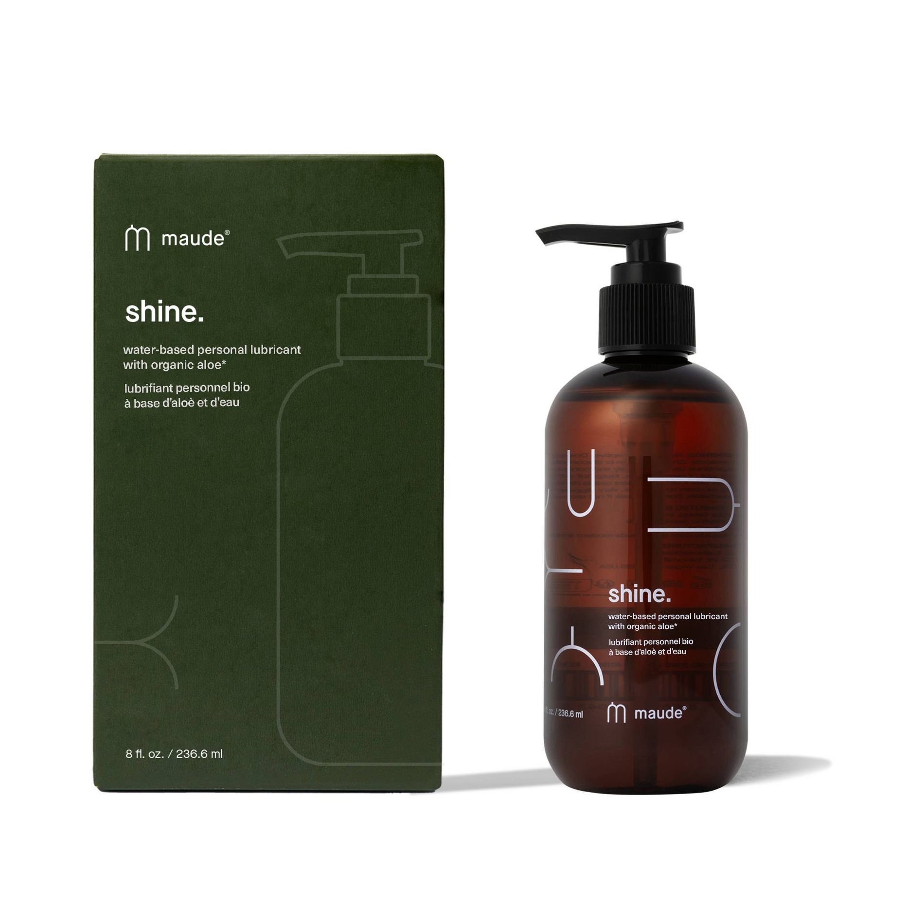 Maude Shine Organic Aloe Based Personal Lubricant - Unscented - 8 fl oz - Beauty Studio