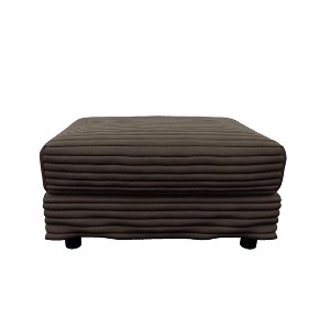 PAGED Corduroy Fabric Wooden Ottoman, Modern Sectional Sofa Footstool Module with High-density Sponge, Vanity Chair for Living Room, Bedroom - 1 of 4