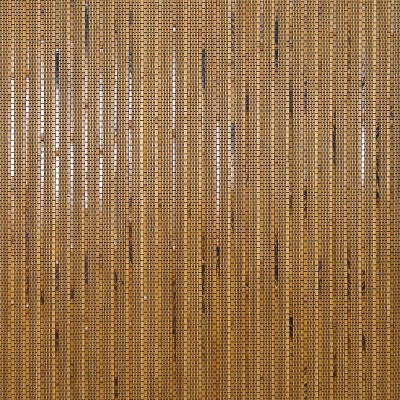 Versailles Bamboo Wood Blackout Energy Efficient Privacy Curtain Panel for Windows 38" x 68" Honey