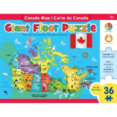 MasterPieces Educational - Canada Map 36 Piece Floor Jigsaw Puzzle for Kids