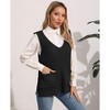 Coolmee Womens Sweater Vest Knitted Pullovers Sweaters Deep V Neck Tank Sweater with Front Pockets - 3 of 4