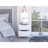 TIRAMISUBEST Modern Nightstand 19" H - White Mobile File Cabinet - 2 of 4