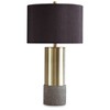 Set of 2 Jacek Table Lamps Gray/Brass - Signature Design by Ashley: Chic Drum Shade, Metallic Accents, UL Listed - 3 of 4