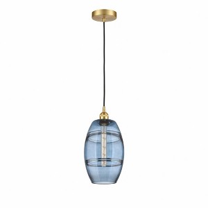 Vaz - 1 Light Cord Hung Mini Pendant In Industrial Style-9.88 Inches Tall and 8 Inches Wide - 1 of 1