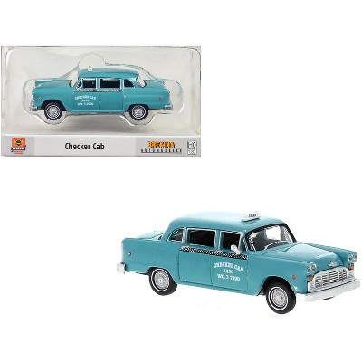 1974 Checker Cab Light Blue "Detroit" 1/87 (HO) Scale Model Car by Brekina