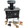 The Queen's Treasures 18 Inch Doll Little House Wood Cook Stove and Cook Set - 4 of 4