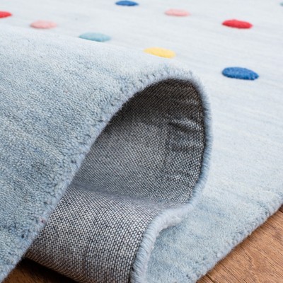 Gray Wool Polka Dot 8' x 10' Kids Area Rug