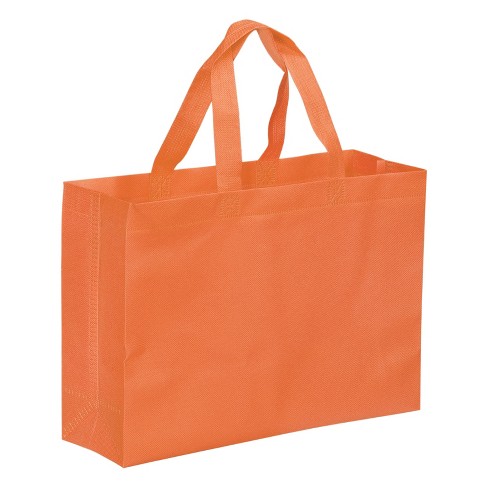 Unique Bargains Reusable Gift Bags Horizontal Style Non-woven Grocery Tote  Bag For Travel Storage Orange : Target