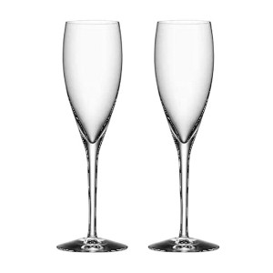 Orrefors More 5 Fl. Oz. Stemmed Champagne Flute Glasses - Set of 2, Festive Glasses - Kitchen & Dining Crystal Glassware - Dishwasher Safe - 1 of 4