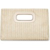 FATMOON Summer New Fashion Straw Weave Top Handle Clutch Handbags for Women, Detachable Chain Crossbody Bag - 2 of 4