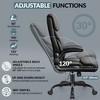 KERDOM Office Chair Big and Tall 400lbs, High Back Executive Office Chair Flip Up Arms, Breathable Leather Home Office Computer Desk Chair, Black - 3 of 4