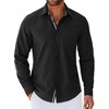 COOFANDY Men's Long Sleeve Casual Button Down Shirts Untucked Shirts for Men Regular Fit Dress Shirt - 2 of 4