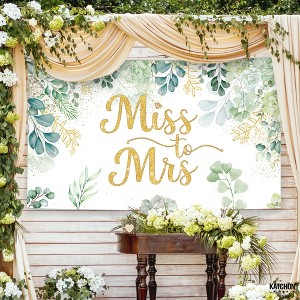 KatchOn, Green Miss to Mrs Banner - XtraLarge, 72x44 Inch | Green and Gold Bridal Shower Decorations, Bachelorette Party Decorations - 1 of 4